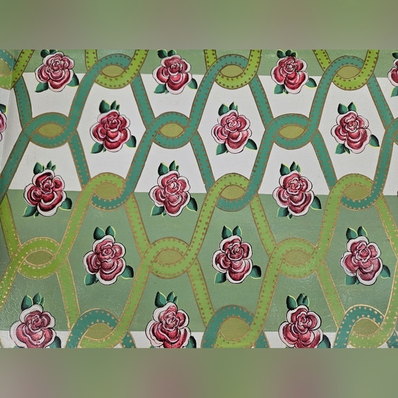 Mackenzie Childs Really Rosy Tray - Picture 3 of 10